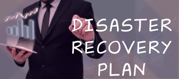 Conceptual Display Disaster Recovery Plan Internet Concept Having Backup Measures — Stock Photo, Image
