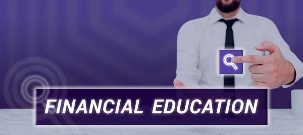 Conceptual Caption Financial Education Business Approach Understanding Monetary Areas Finance — Zdjęcie stockowe