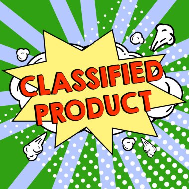 Görüntüleme metni yazılıyor Gizli Ürün, İnternet Konsepti Duyarlı Çok Gizli Açıklama