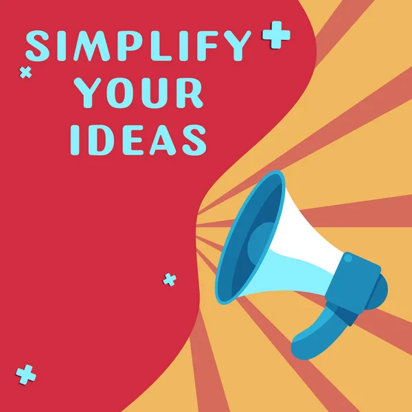 Inspiration Showing Sign Simplify Your Ideas Business Concept Make Simple — Stock fotografie