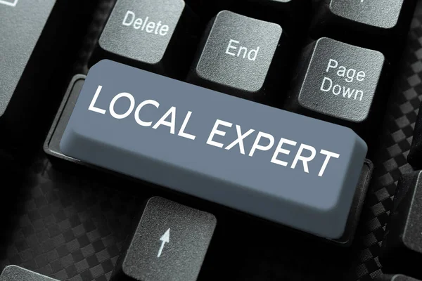 Writing Displaying Text Local Expert Word Written Offers Expertise Assistance — Stock Fotó