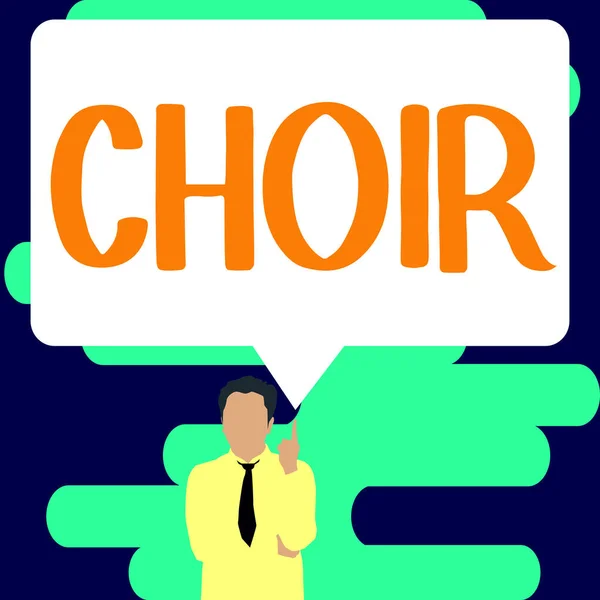 Conceptual Display Choir Business Idea Group Organized Perform Ensemble Singing — Stockfoto