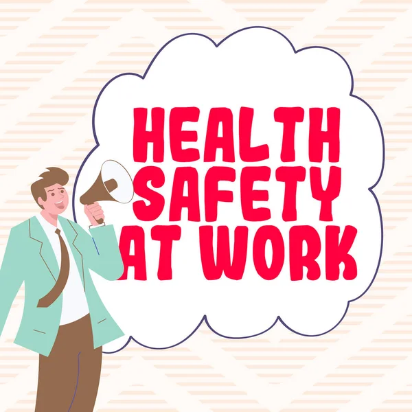 Εννοιολογική Λεζάντα Υγεία Και Ασφάλεια Στην Εργασία Έννοια Σημαίνει Ασφαλείς — Φωτογραφία Αρχείου