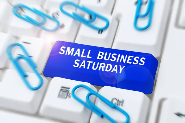 Légende Texte Présentant Small Business Saturday Internet Concept Vacances Shopping — Photo