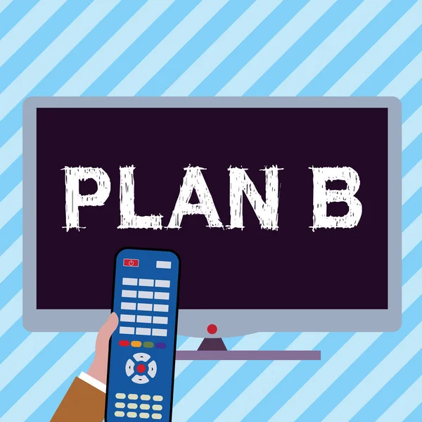 Textschild Mit Plan Konzept Backup Plan Oder Strategie Detaillierter Vorschlag — Stockfoto