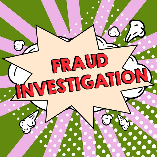 Концептуальная Подпись Fraud Investigation Business Concept Process Determining Whether Scam — стоковое фото