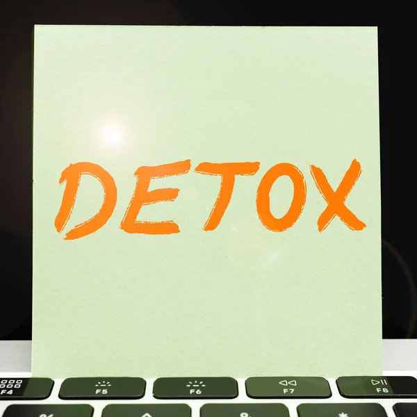 Testo Calligrafico Detox Business Overview Momento Dieta Nutrizione Salute Trattamento — Foto Stock