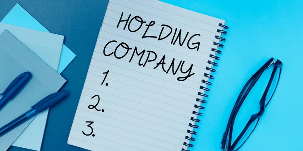 Sign Displaying Holding Company Business Concept Stocks Ακίνητα Και Άλλα — Φωτογραφία Αρχείου