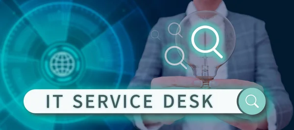 Handschrift Tekst Service Desk Woord Voor Technologische Ondersteuning Online Assistentie — Stockfoto
