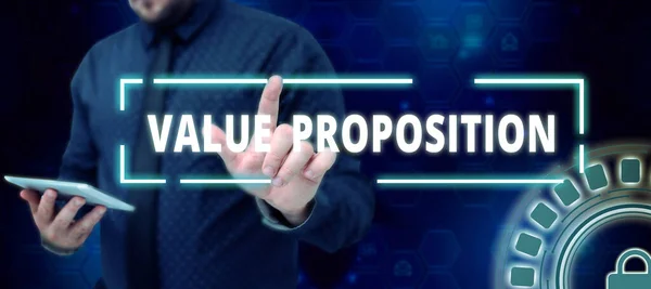 Conceptuele Bijschrift Value Proposition Business Idee Service Maken Bedrijf Product — Stockfoto