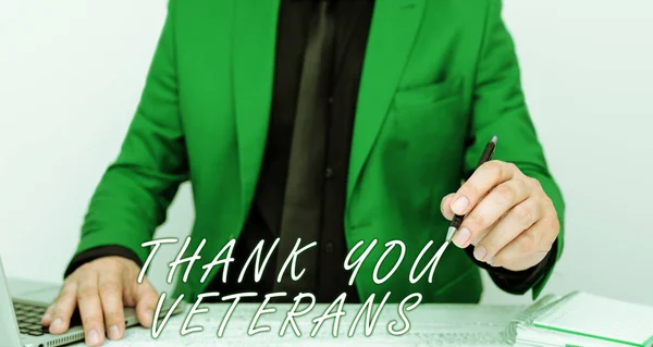 Handwriting text Thank You Veterans, Word Written on Expression of Gratitude Greetings of Appreciation