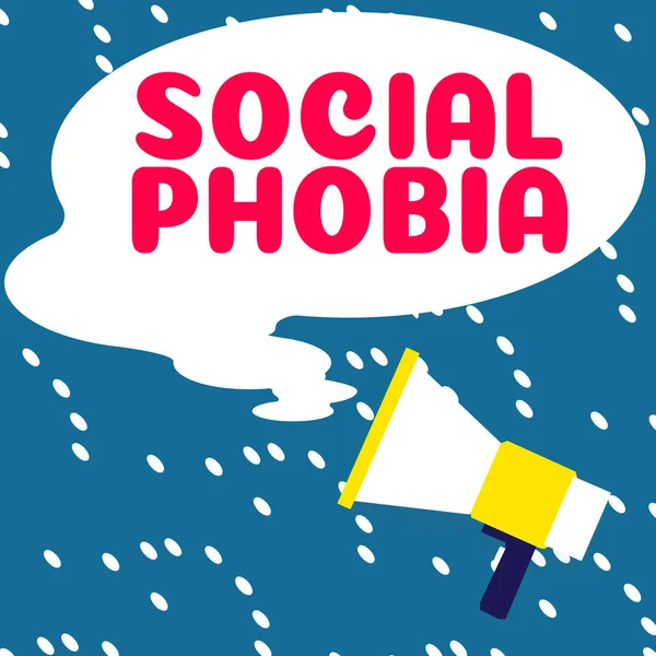 Hand Writing Sign Social Phobia Word Overwhelming Fear Social Situations — Stock fotografie