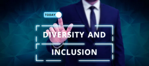 Visualizzazione Concettuale Diversità Inclusione Business Concetto Gamma Differenza Umana Comprende — Foto Stock