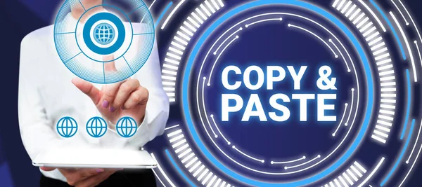 Handschreibzeichen Copy Paste Business Präsentiert Eine Imitation Abschrift Oder Reproduktion — Stockfoto