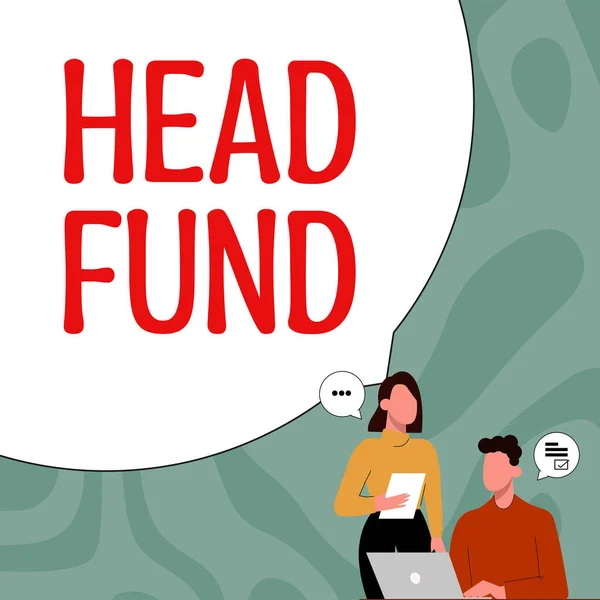 Εννοιολογική Απεικόνιση Head Fund Εννοιολογική Φωτογραφία Συγκεντρώνει Κεφάλαιο Από Διαπιστευμένους — Φωτογραφία Αρχείου