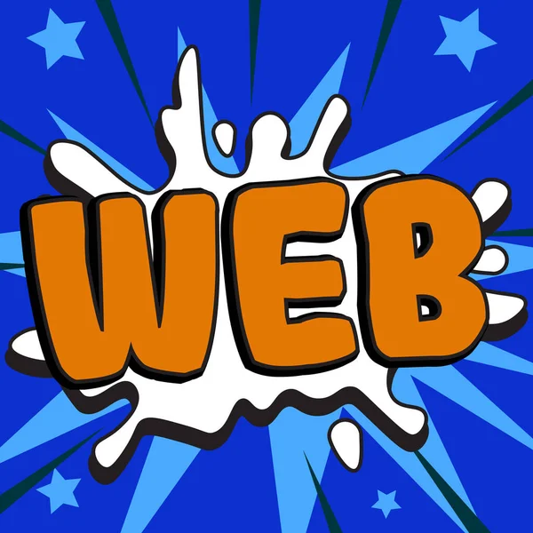 Tekenen Weergeven Van Web Business Concept Een Systeem Van Internet — Stockfoto