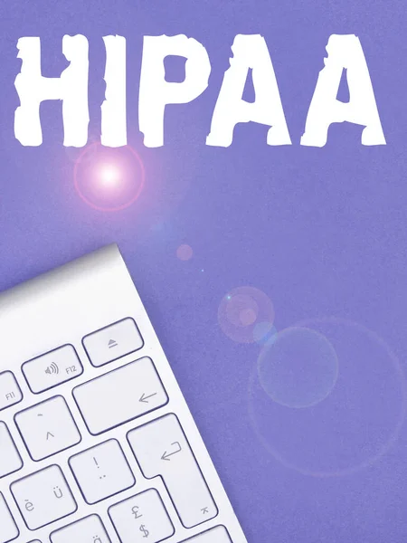 Tekstbord Met Hipaa Internet Concept Acroniem Staat Voor Health Insurance — Stockfoto