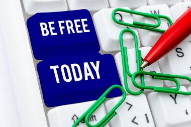 El yazısı işareti Özgür Olun, iş konsepti sınırlamalar ve kontroller olmadan istediğinizi yapabilirsiniz.