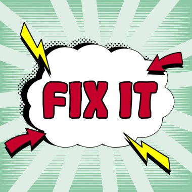 Kavramsal ekran Düzeltme, Kavram, belirli bir yerde veya pozisyonda güvenli bir şekilde bir şeyi tamir etmek anlamına gelir