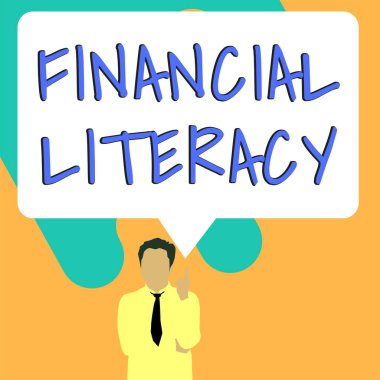 Mali Edebiyat, İş Konsepti sunan metin başlığı Paranın nasıl çalıştığına dair anlaşılabilir ve bilgi sahibi