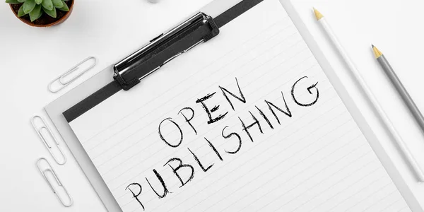 Text Caption Presenting Open Publishing Word Written Online Access Many — Stock Photo, Image