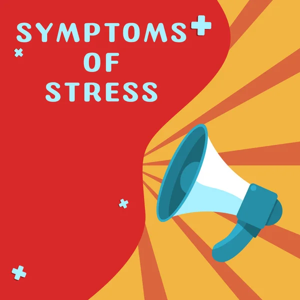 Logga Visar Symptom Stress Word Skrivet Att Fungera Som Symptom — Stockfoto