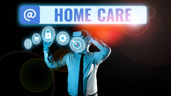 Conceptuele Bijschrift Home Care Concept Betekent Plaats Waar Mensen Beste — Stockfoto