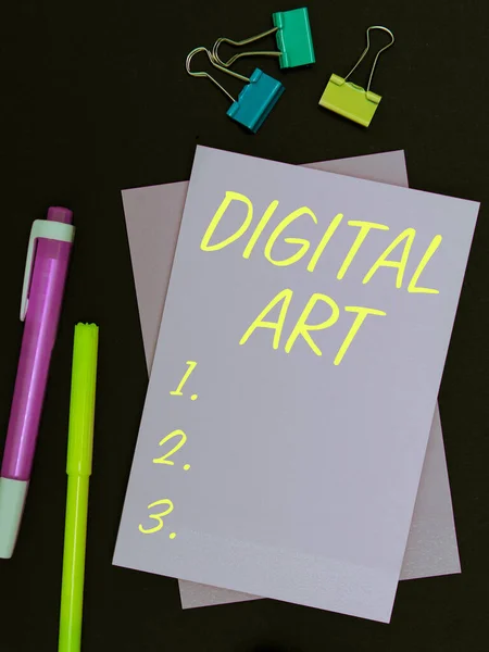 Texto Que Mostra Inspiração Arte Digital Abordagem Negócios Uso Habilidade — Fotografia de Stock