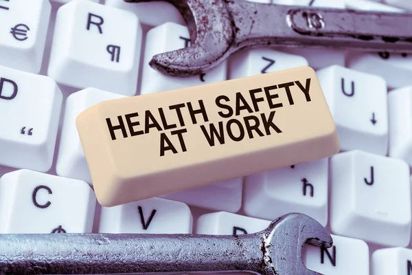 Hand Writing Sign Health Safety Work Internet Concept Secure Procedures — Foto Stock