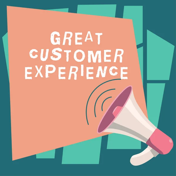 Writing Displaying Text Great Customer Experience Internet Concept Responding Clients —  Fotos de Stock
