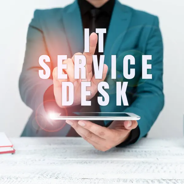 Conceptual Display Service Desk Word Written Technological Support Online Assistance — Stock fotografie