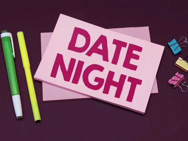 Handwriting Text Date Night Business Idea Time Couple Can Take — Stock Photo, Image