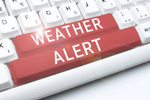 Text Caption Presenting Weather Alert Business Idea Urgent Warning State — Fotografia de Stock
