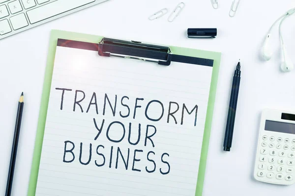 Inspiration Showing Sign Transform Your Business Concept Meaning Modify Energy — Fotografia de Stock