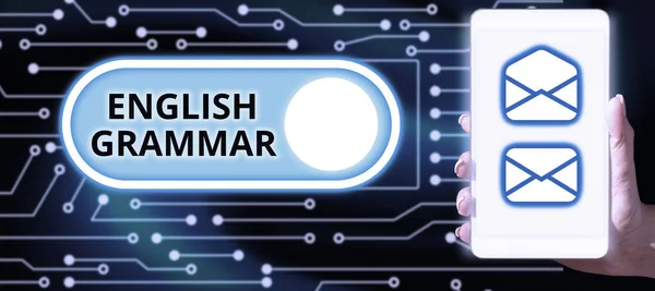 Conceptual Display English Grammar Concept Meaning Courses Cover All Levels — Fotografia de Stock