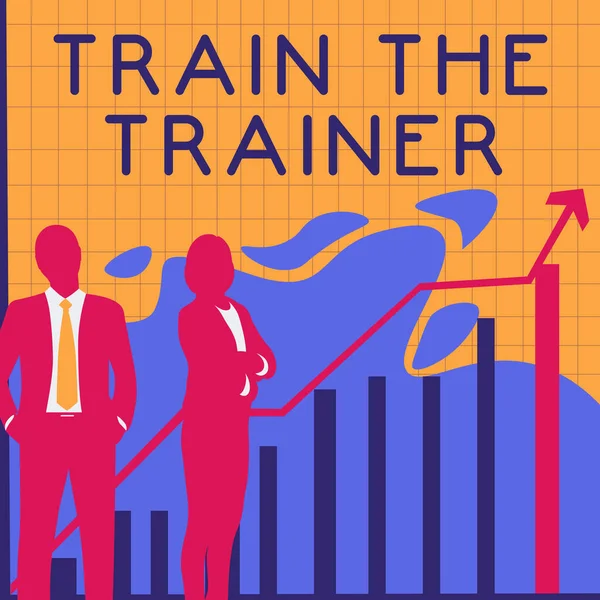 Wyświetlacz Koncepcyjny Pociąg Trener Podejście Biznesowe Zidentyfikowane Nauczania Mentora Lub — Zdjęcie stockowe
