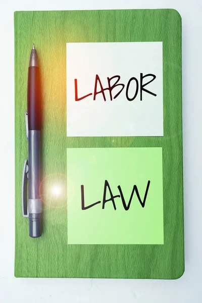Handwriting Text Labor Law Business Approach Rules Relating Rights Responsibilities — 스톡 사진
