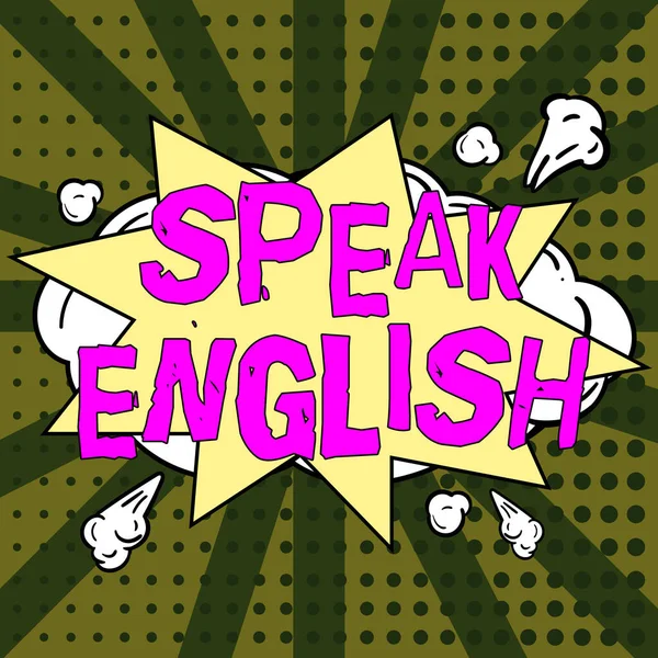 Conceptual Caption Speak English Word Written Study Another Foreign Language —  Fotos de Stock