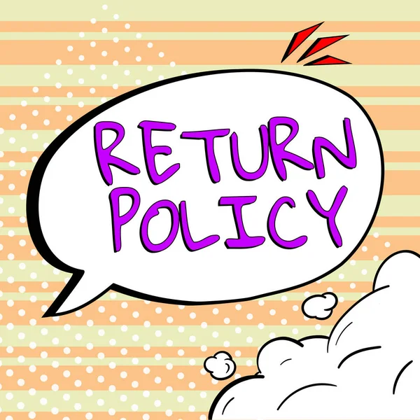 Text Showing Inspiration Return Policy Business Concept Tax Reimbursement Retail — Stock Fotó