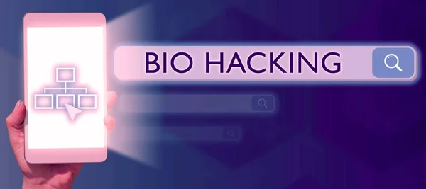 Yazısı Bio Hacking Kavramsal Fotoğraf Genetik Materyali Etik Standartlara Bakmaksızın — Stok fotoğraf