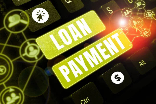 Podpis Conceptual Loan Payment Business Showcase Coś Pożyczonego Lub Umeblowanego — Zdjęcie stockowe