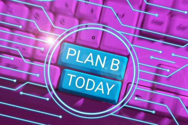 Exibição Conceitual Plan Business Approach Ones Plano Backup Estratégia Proposta — Fotografia de Stock