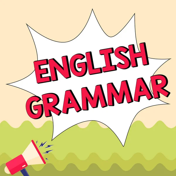 Writing Displaying Text English Grammar Concept Meaning Courses Cover All — 图库照片