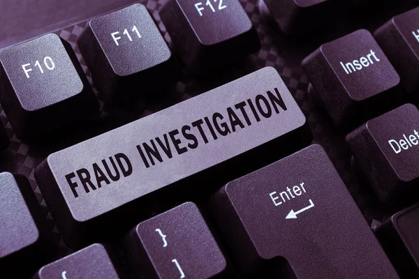 Text Sign Showing Fraud Investigation Conceptual Photo Process Determining Whether — Stock Photo, Image