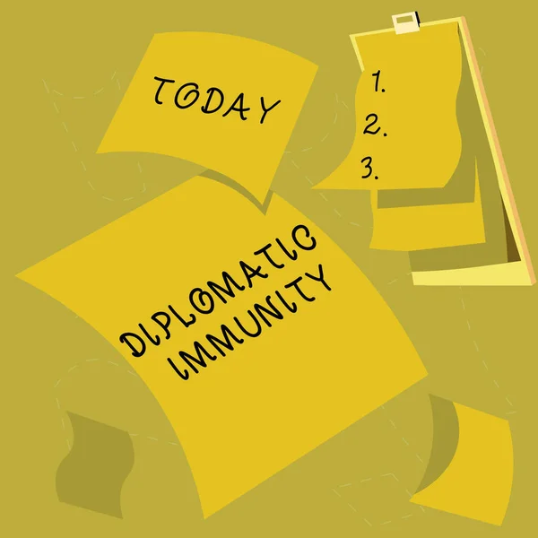 Conceptuele Bijschrift Diplomatieke Immuniteit Zakelijke Aanpak Recht Dat Buitenlandse Diplomaten — Stockfoto