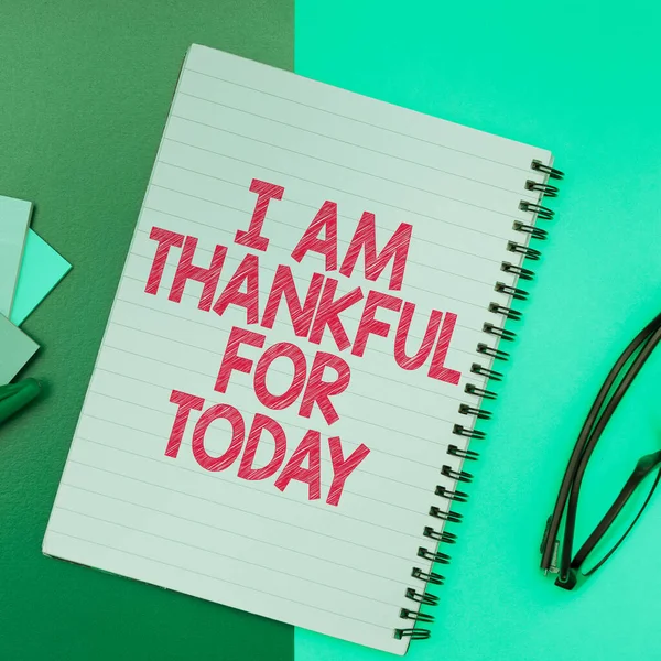 Ручне Письмо Thankful Today Бізнес Ідея Вдячна Життя Один День — стокове фото