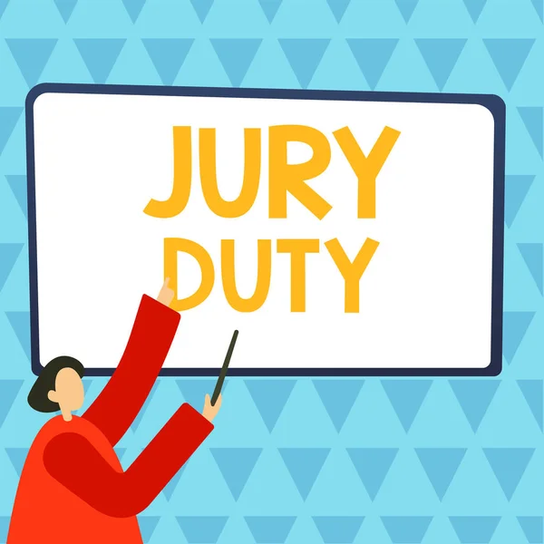 Text Showing Inspiration Jury Duty Business Approach Obligation Period Acting — 图库照片