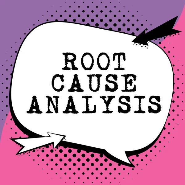Sign Displaying Root Cause Analysis Business Overview Method Problem Solving — Stockfoto