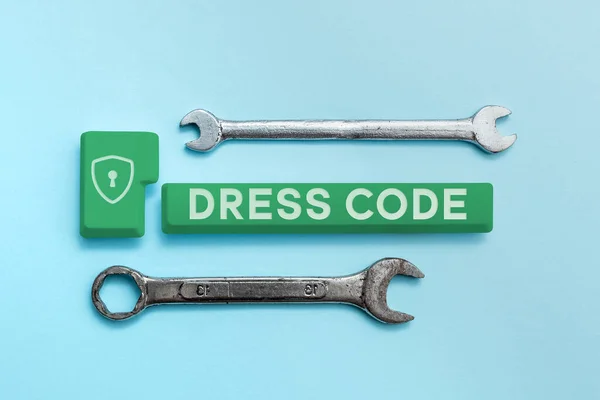 Konceptuell Bildtext Klädkod Affärsöversikt Ett Accepterat Sätt Att Klä Sig — Stockfoto