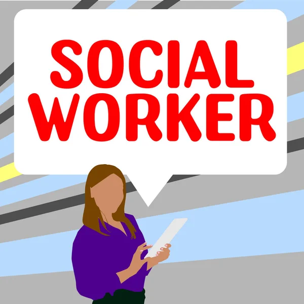 Inspiration Showing Sign Social Worker Business Concept Assistance State People — Foto de Stock